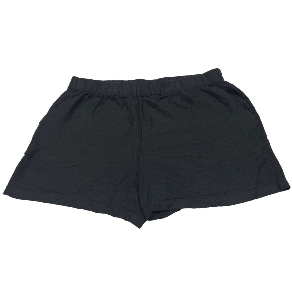 BlankNYC Black Shorts Linen Viscose Blend Beach Activewear Womens XL